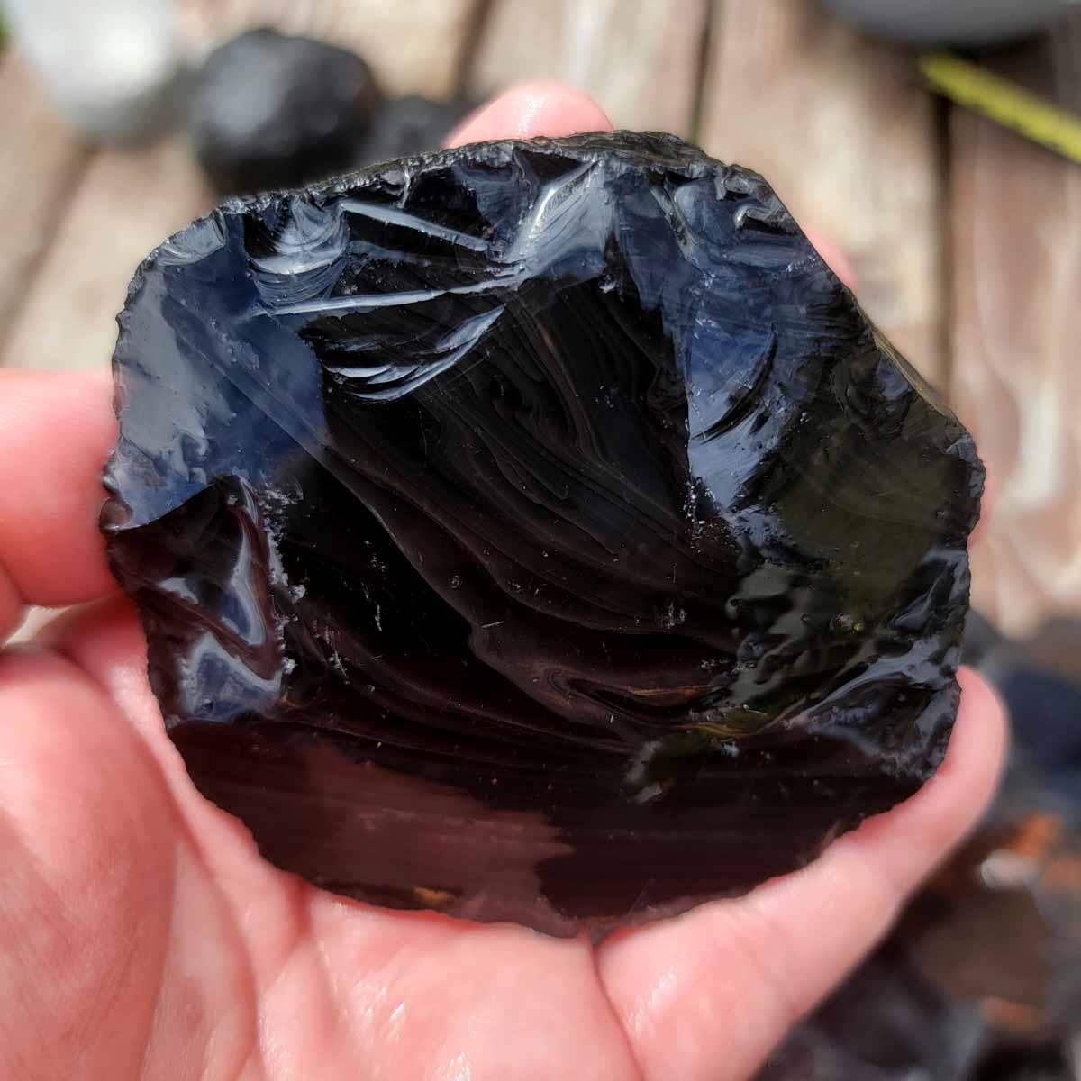 Black Obsidian Rough! Old Stock Lapidary Wholesale Material! - Lapidary Central