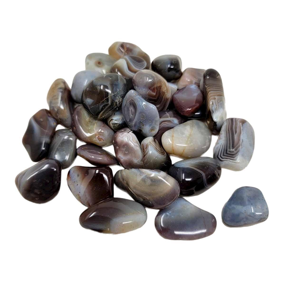 Botswana Agate Tumbled Polished Pocket Stones! 200 grams! - LapidaryCentral