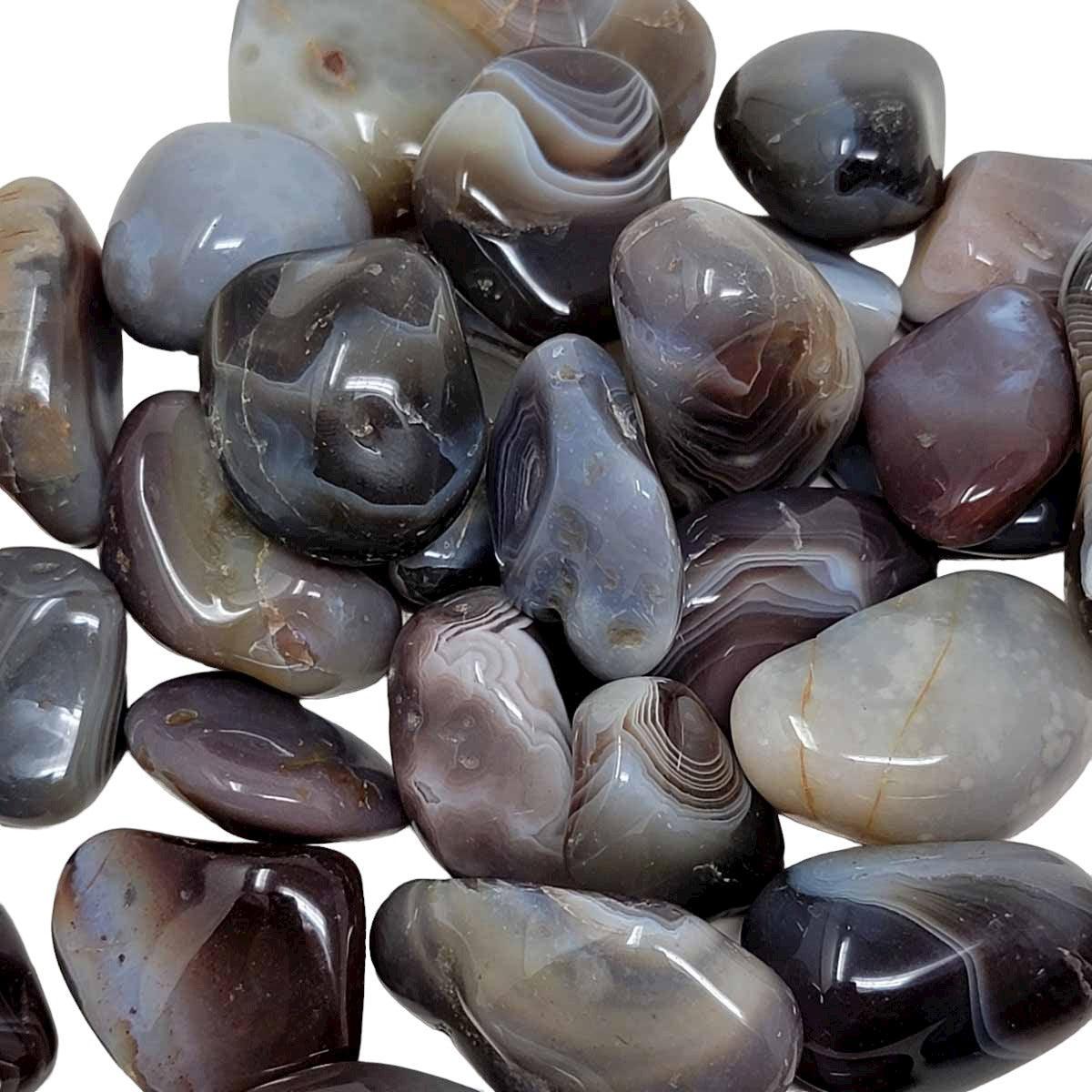 Botswana Agate Tumbled Polished Pocket Stones! 200 grams! - LapidaryCentral