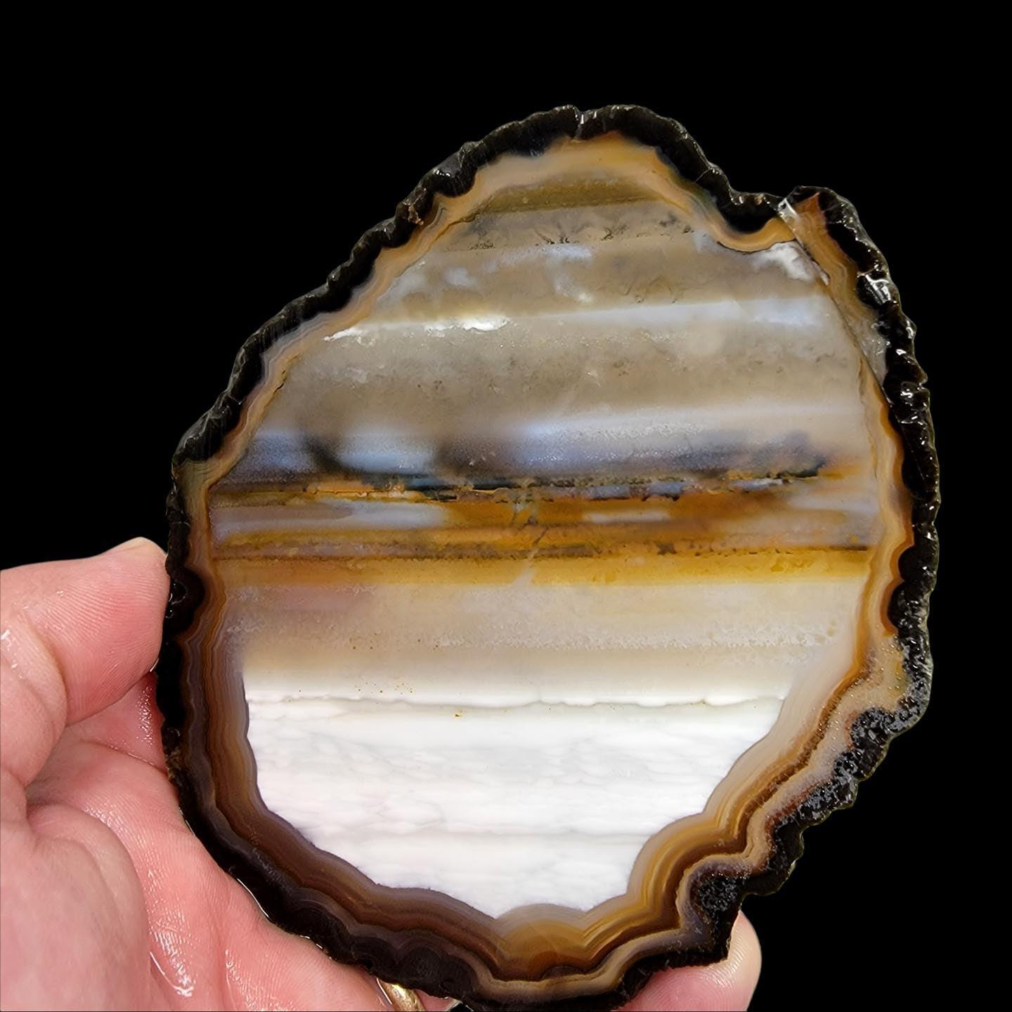 Waterline Brazilian Agate Slab!  Lapidary Stone Slab! - LapidaryCentral