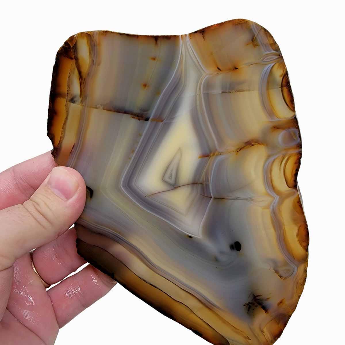 RARE Jequitinhonha Agate Slab! Lapidary Stone Slab! - Lapidary Central