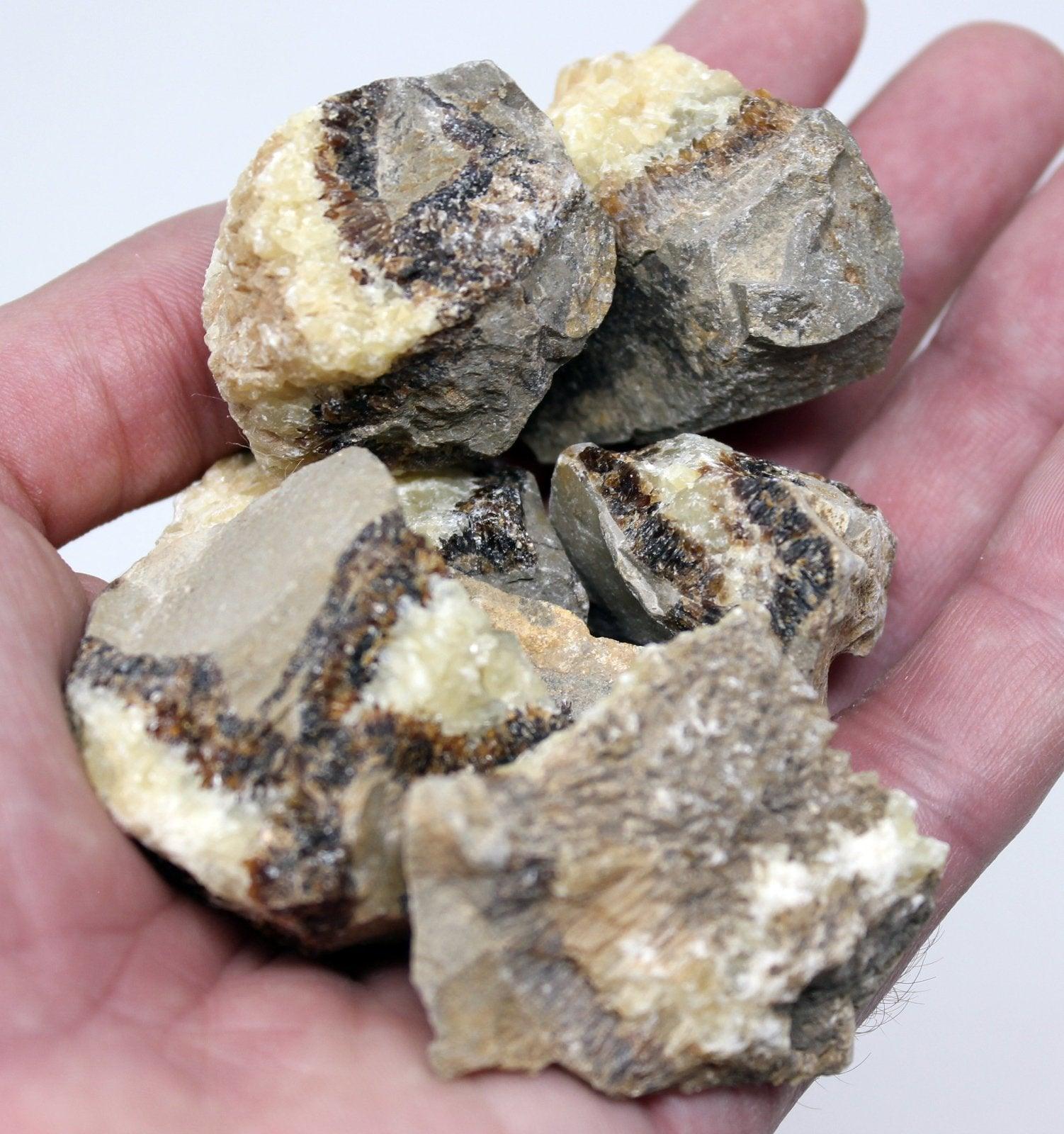 HANDFUL of Septarian Calcite Crystal Pieces!  Madagascar Crystals! - LapidaryCentral