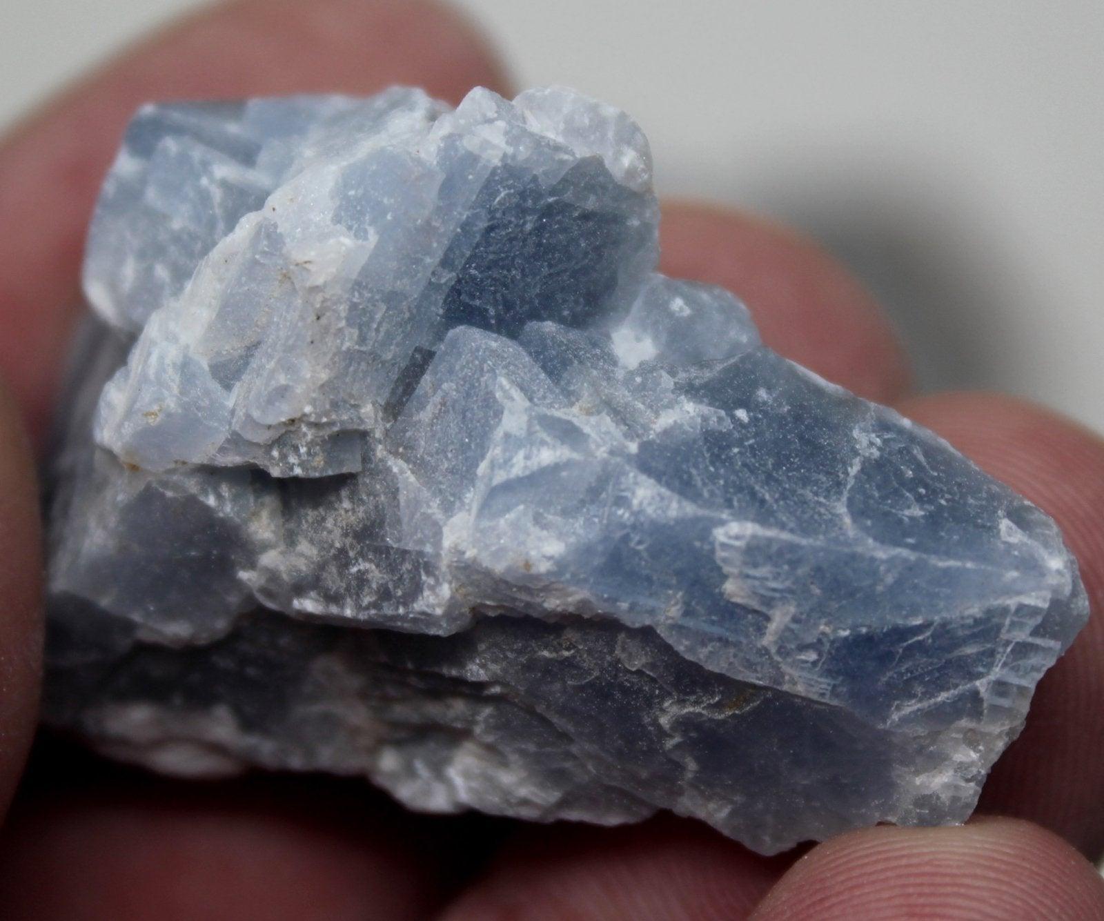 ONE Blue Calcite Crystal! Calcium Carbonate Crystal Formation! - LapidaryCentral