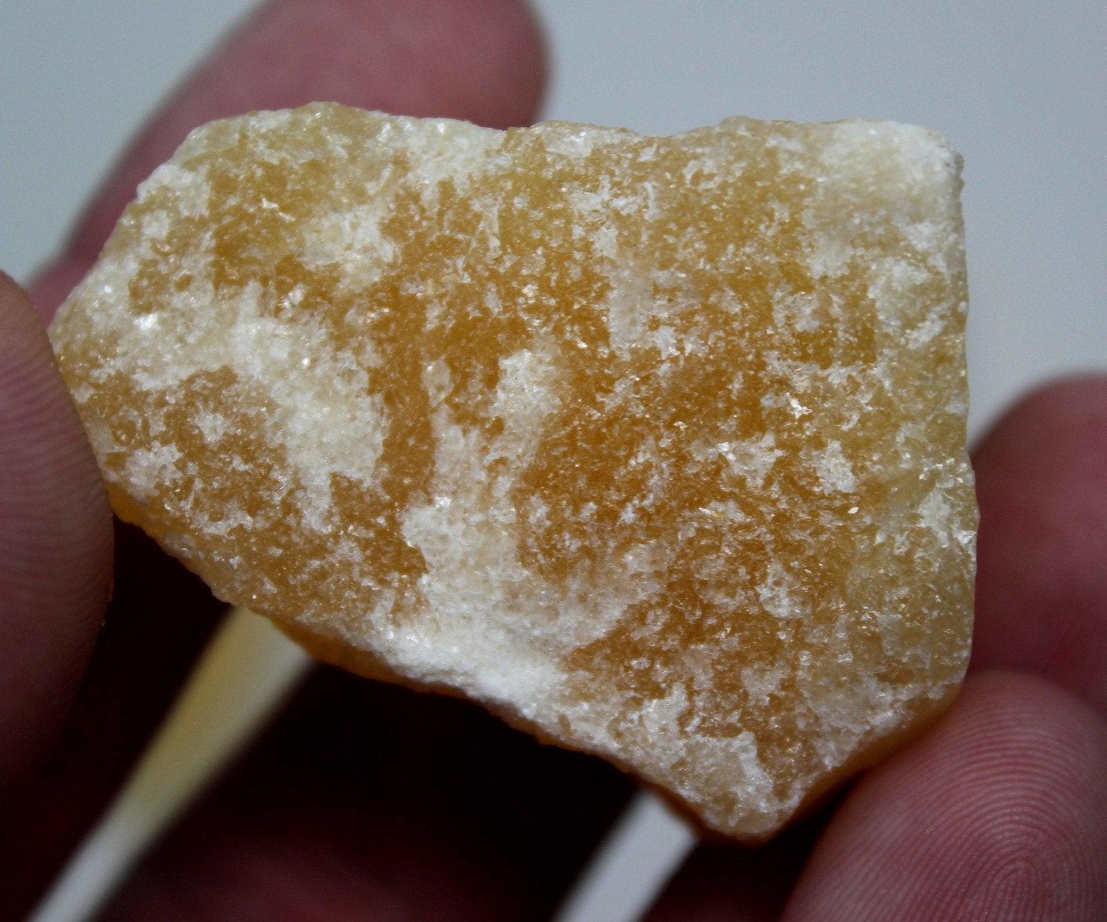 ONE Mexican Orange/Yellow Calcite Crystal! Calcium Carbonate Crystal! - LapidaryCentral