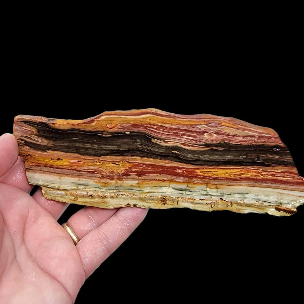 Caldera Freedom Jasper Red Gary Green Larsonite Jasper Slab! - LapidaryCentral