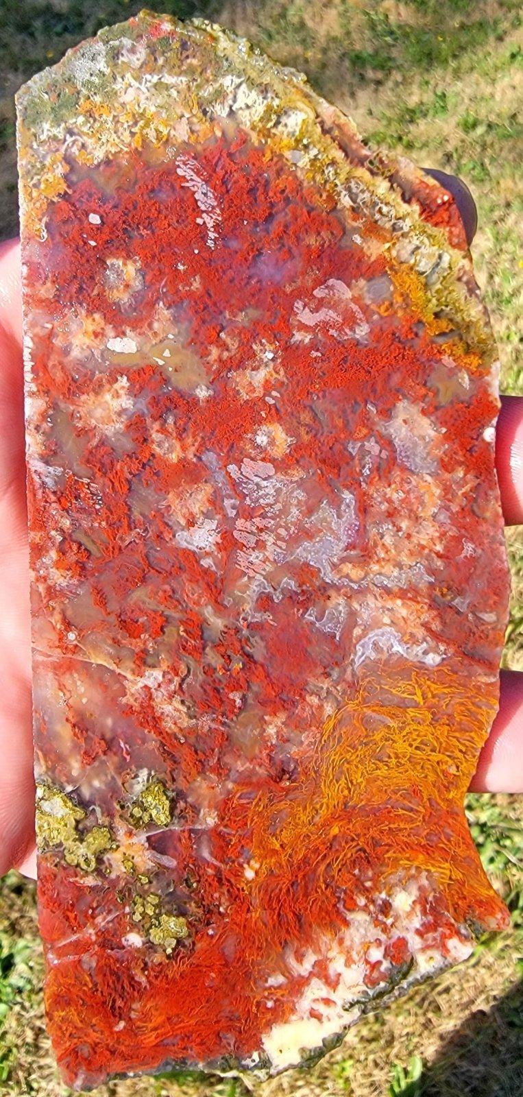 Old Stock Carey Plume Agate Slab! Lapidary Stone Slab! - LapidaryCentral