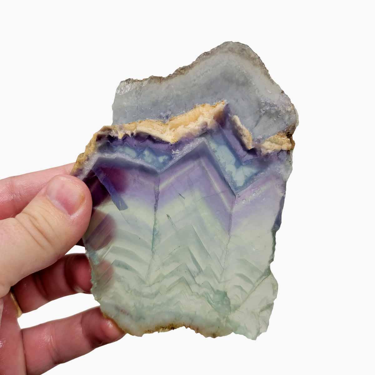 Chinese Rainbow Fluorite Agate Slab!  Lapidary Stone Slab! - LapidaryCentral