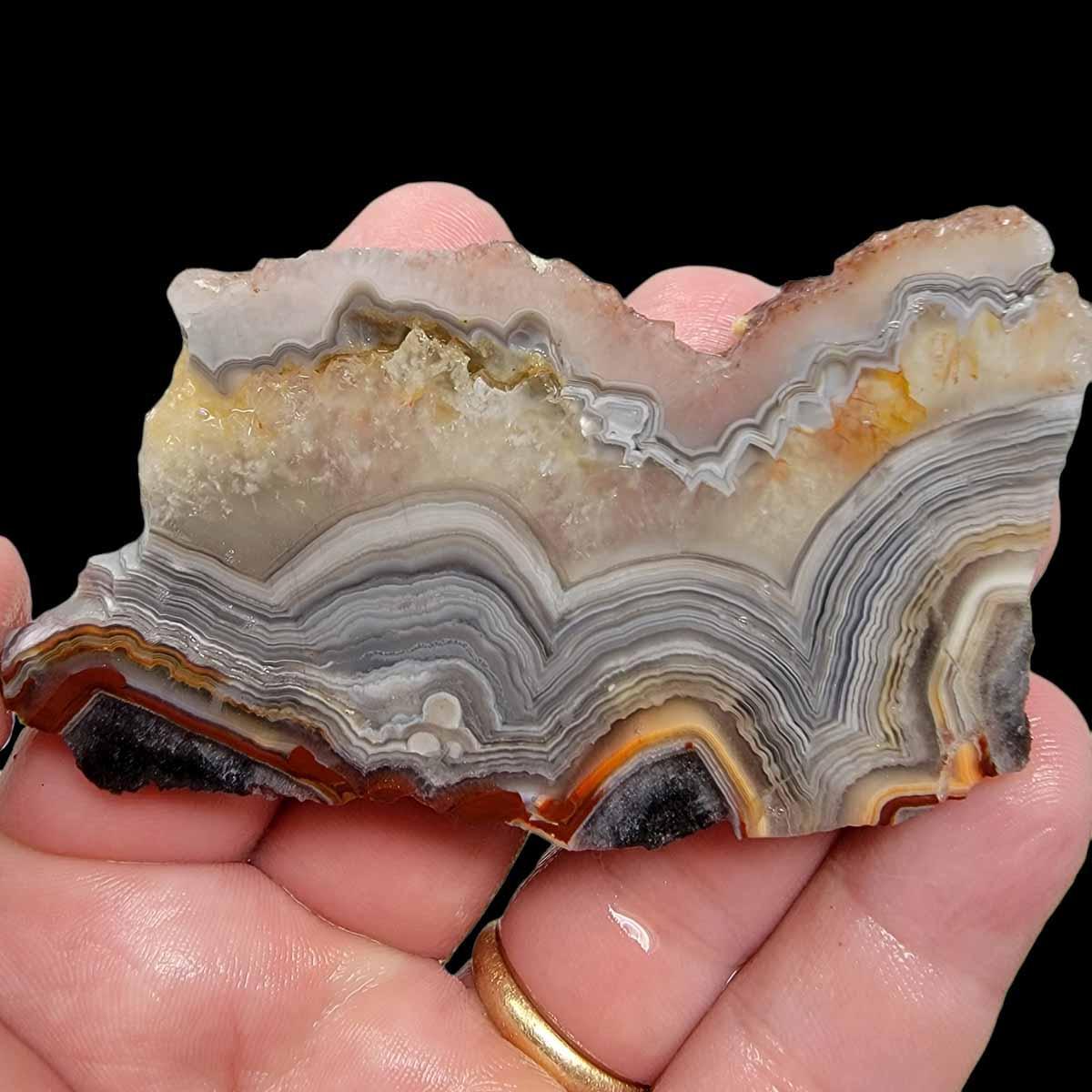 Old Vein Crazy Lace Agate Slab!  Lapidary Stone Slab! - LapidaryCentral