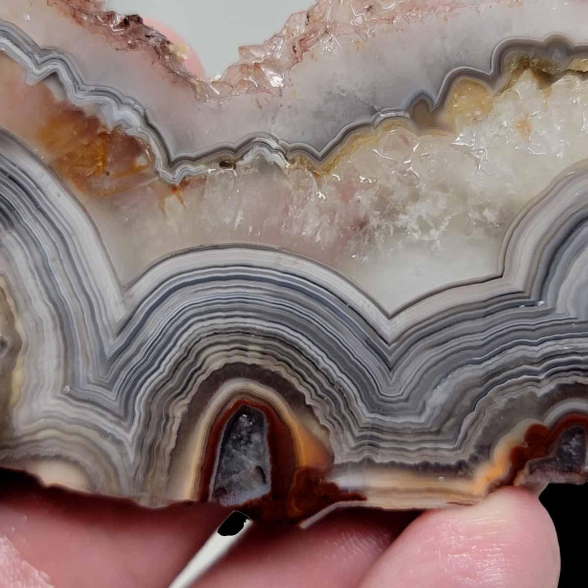 Old Vein Crazy Lace Agate Slab!  Lapidary Stone Slab! - LapidaryCentral