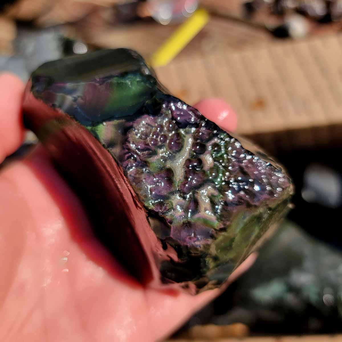 Mexican Jalisco Rainbow Obsidian Cutting Rough Box! - Lapidary Central