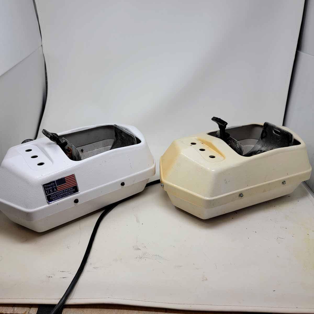 Two Used Diamond Pacific MT-4SV Vibratory Rock Tumblers Package - LapidaryCentral