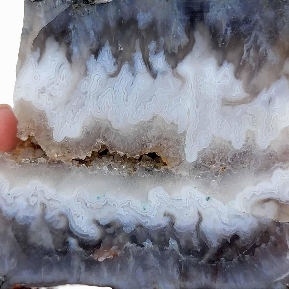 Polished Ghost Seam Agate Display Specimen! - LapidaryCentral