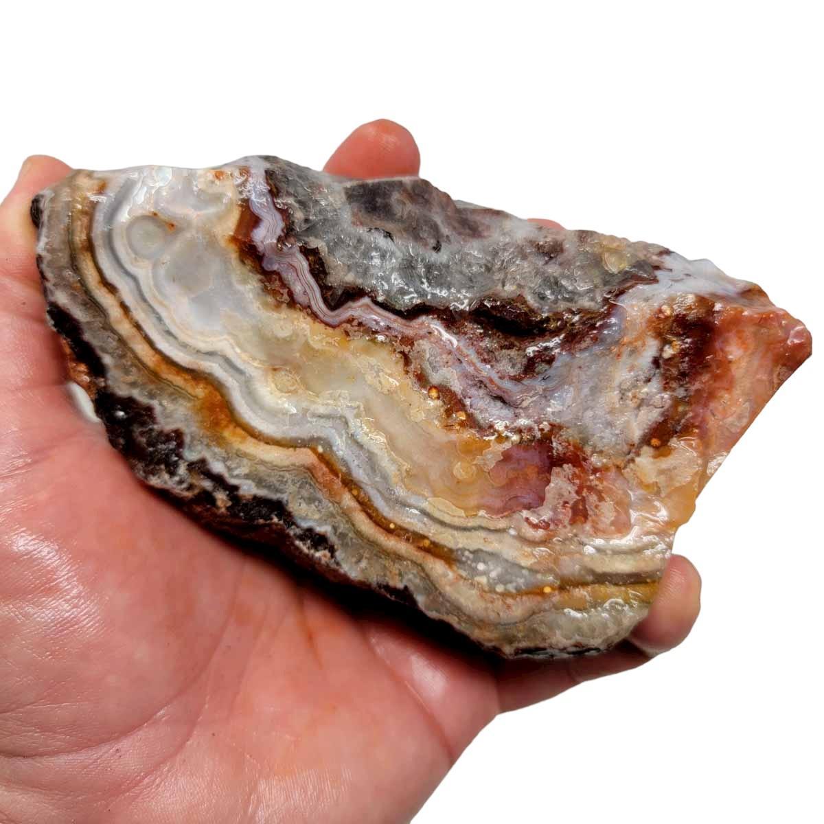 Flor de Durazno Flower of Peach Lace Agate Rough Chunk! - LapidaryCentral