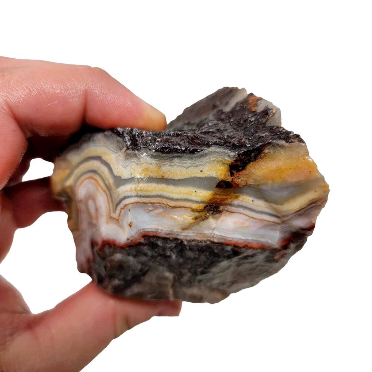 Flor de Durazno Flower of Peach Lace Agate Rough Chunk! - LapidaryCentral