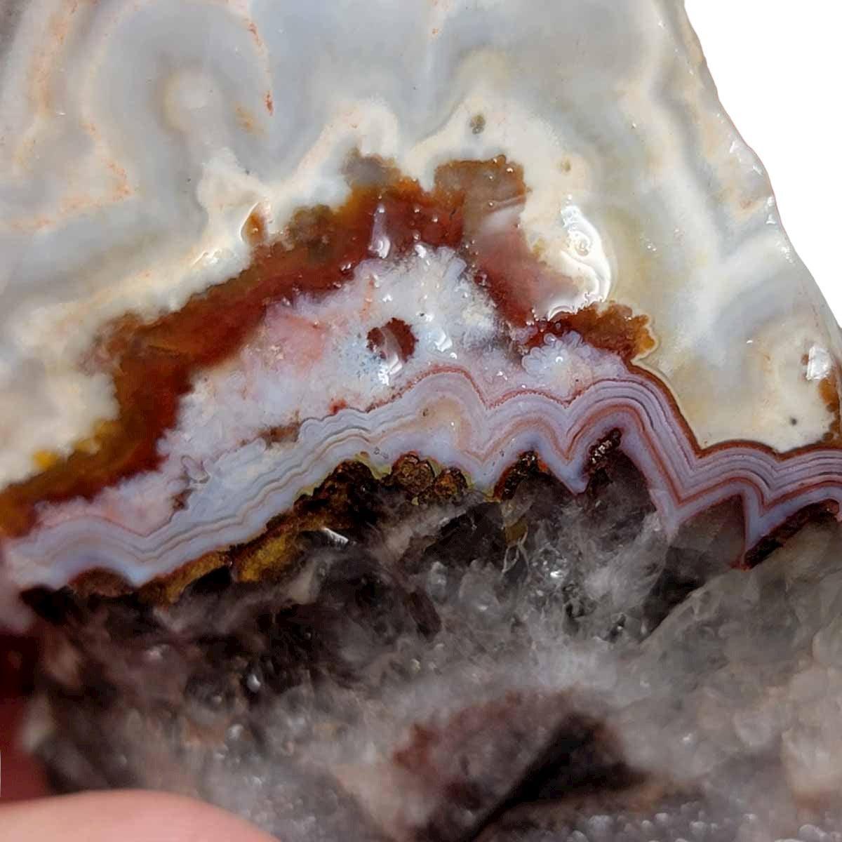 Flor de Durazno Flower of Peach Lace Agate Rough Chunk! - LapidaryCentral