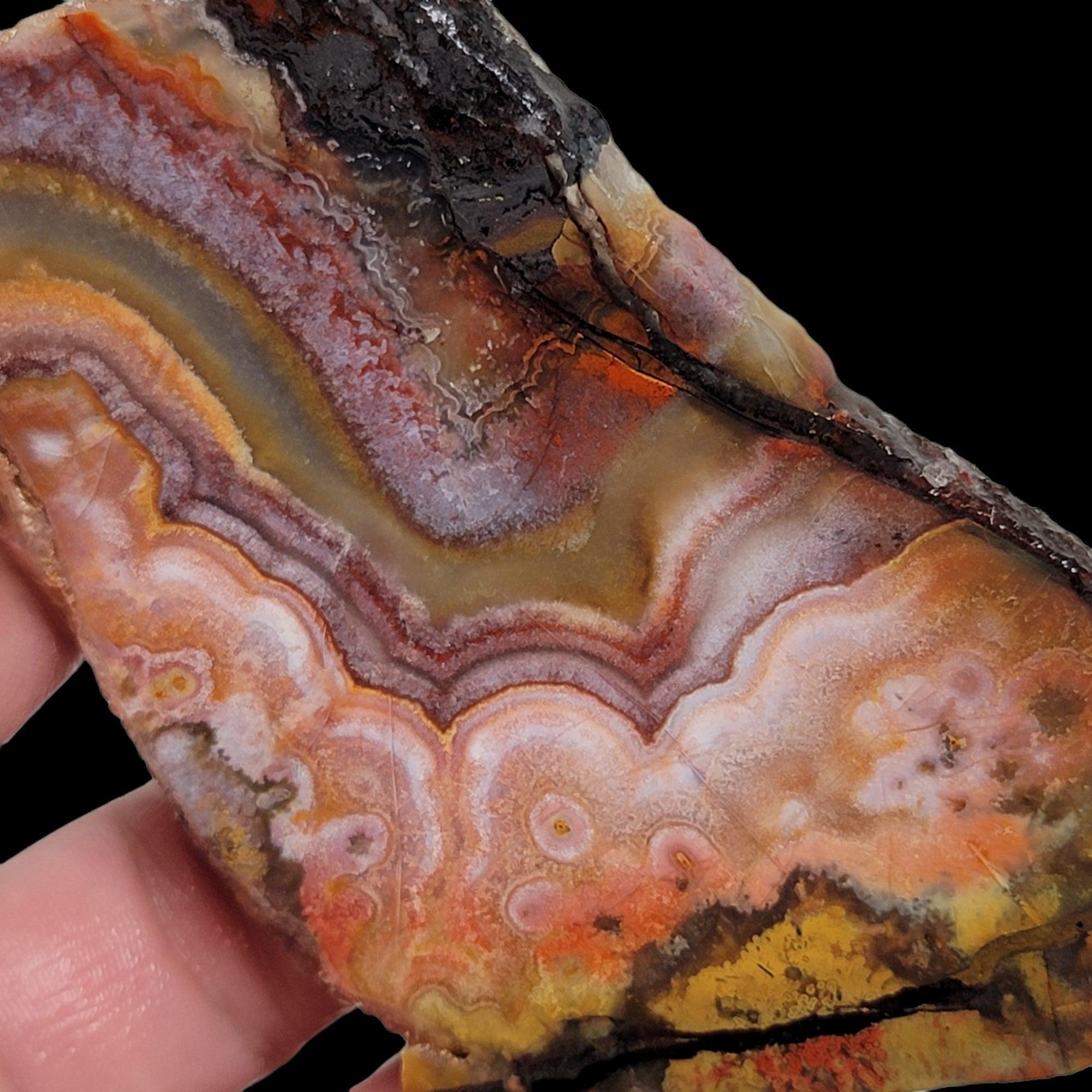 Flor de Durazno Flower of Peach Lace Agate Slab!  Lapidary Stone Slab! - LapidaryCentral