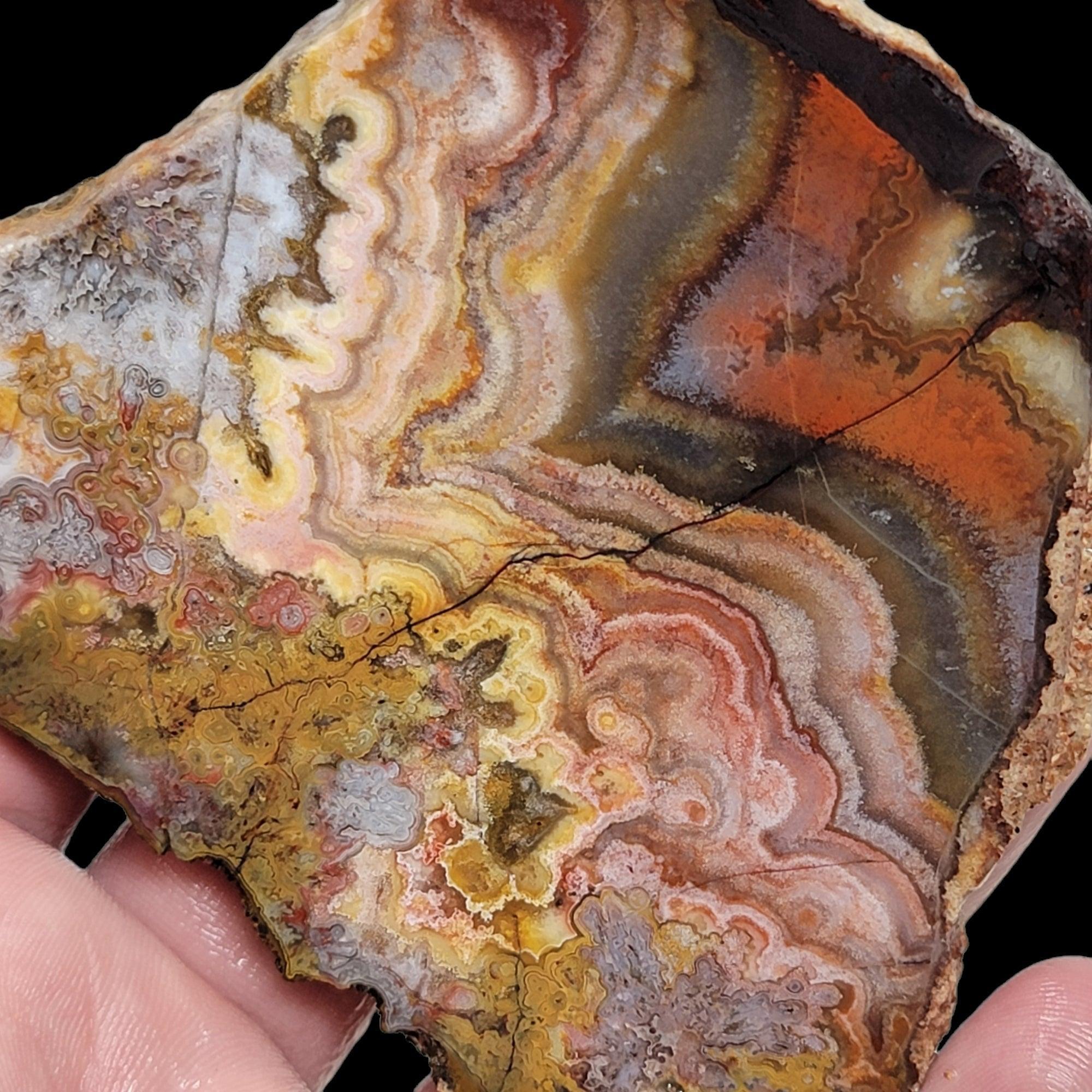 Flor de Durazno Flower of Peach Lace Agate Slab!  Lapidary Stone Slab! - LapidaryCentral