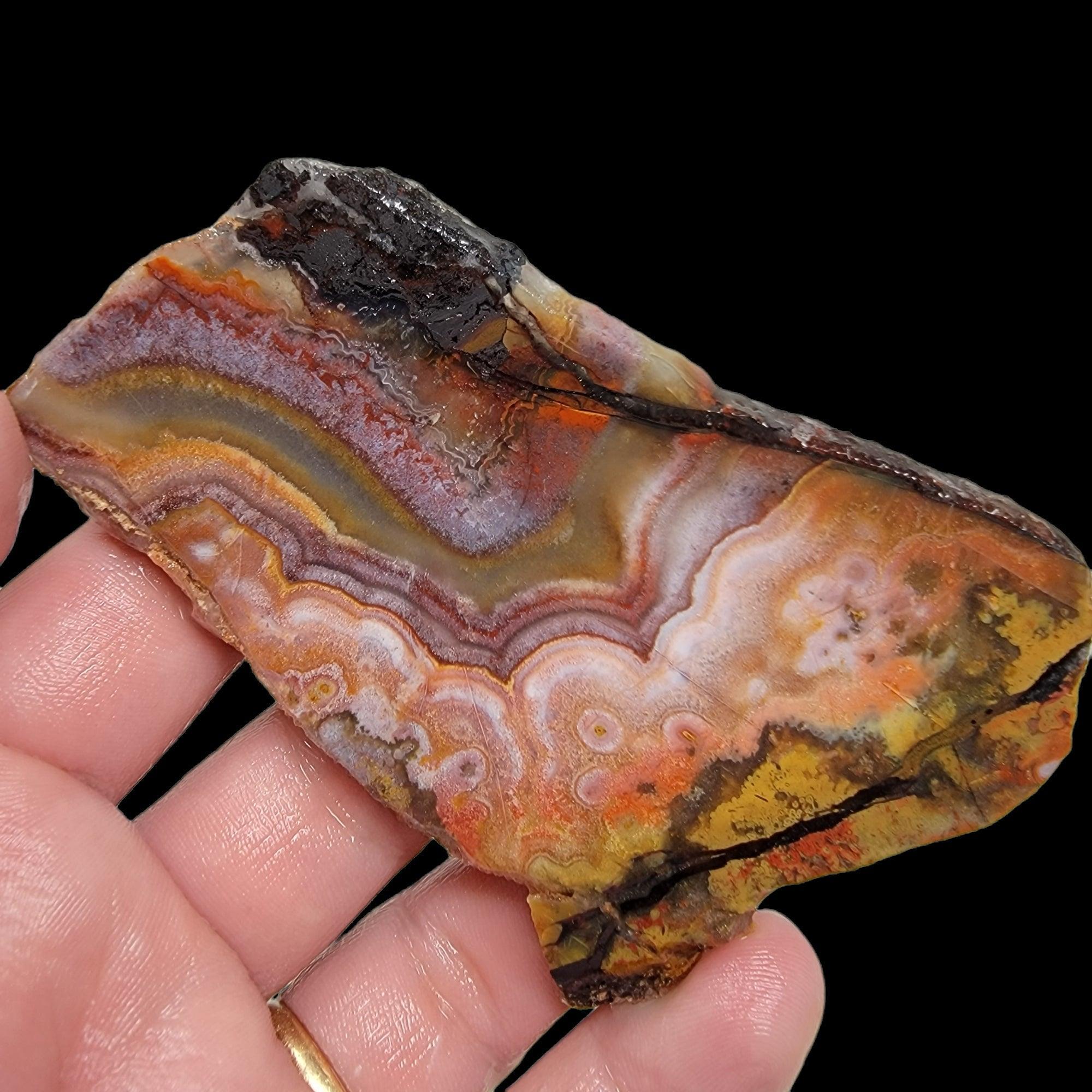 Flor de Durazno Flower of Peach Lace Agate Slab!  Lapidary Stone Slab! - LapidaryCentral