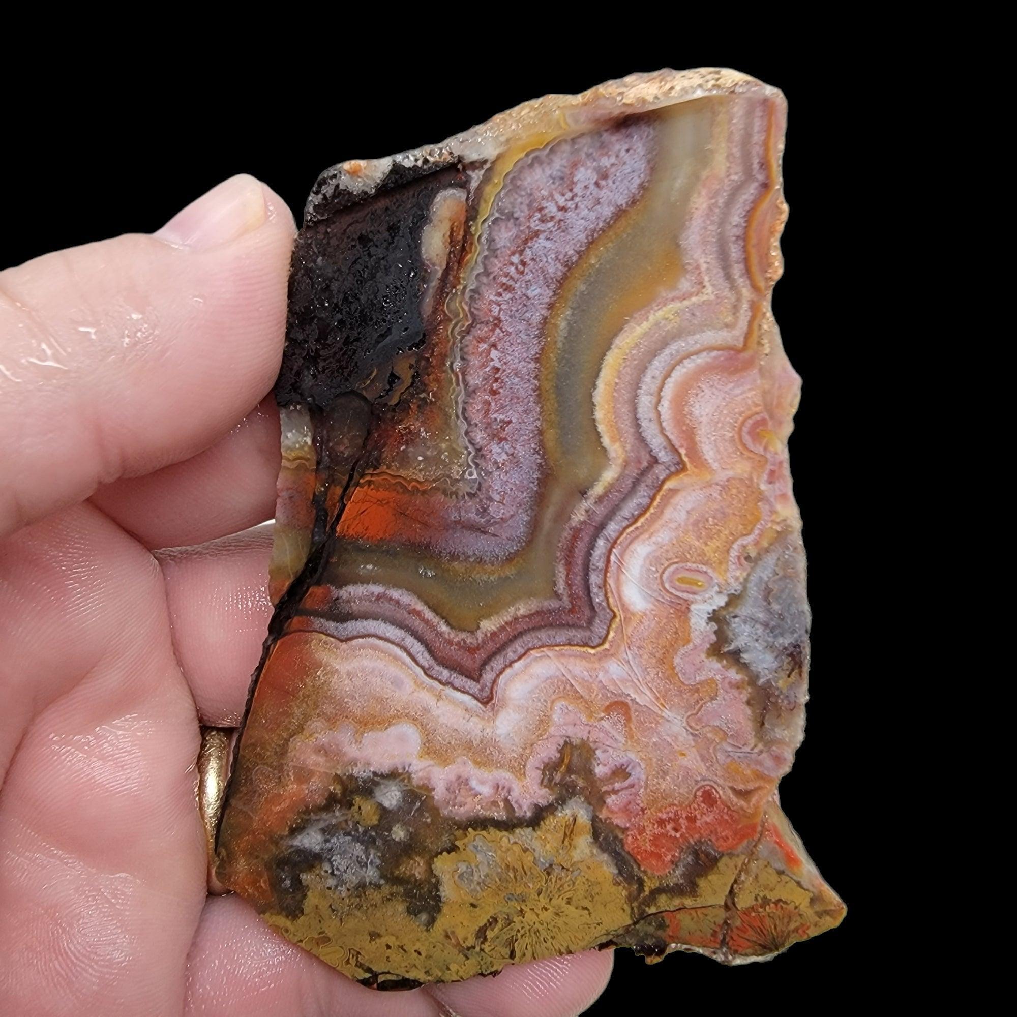 Flor de Durazno Flower of Peach Lace Agate Slab!  Lapidary Stone Slab! - LapidaryCentral