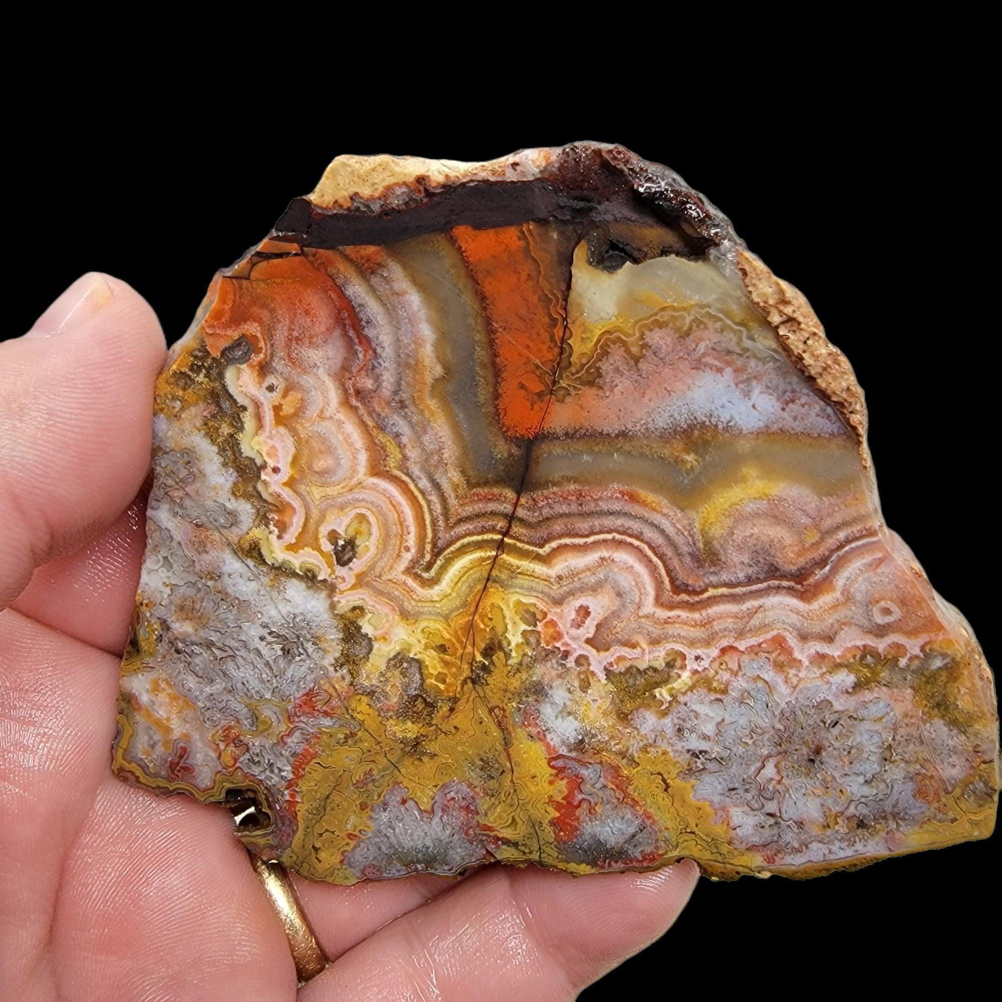 Flor de Durazno Flower of Peach Lace Agate Slab!  Lapidary Stone Slab! - LapidaryCentral