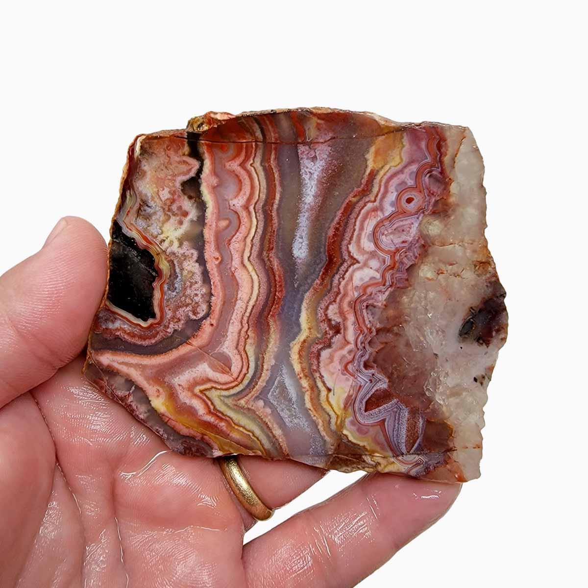 Flor de Durazno Flower of Peach Lace Agate Slab! Lapidary Stone Slab! - Lapidary Central