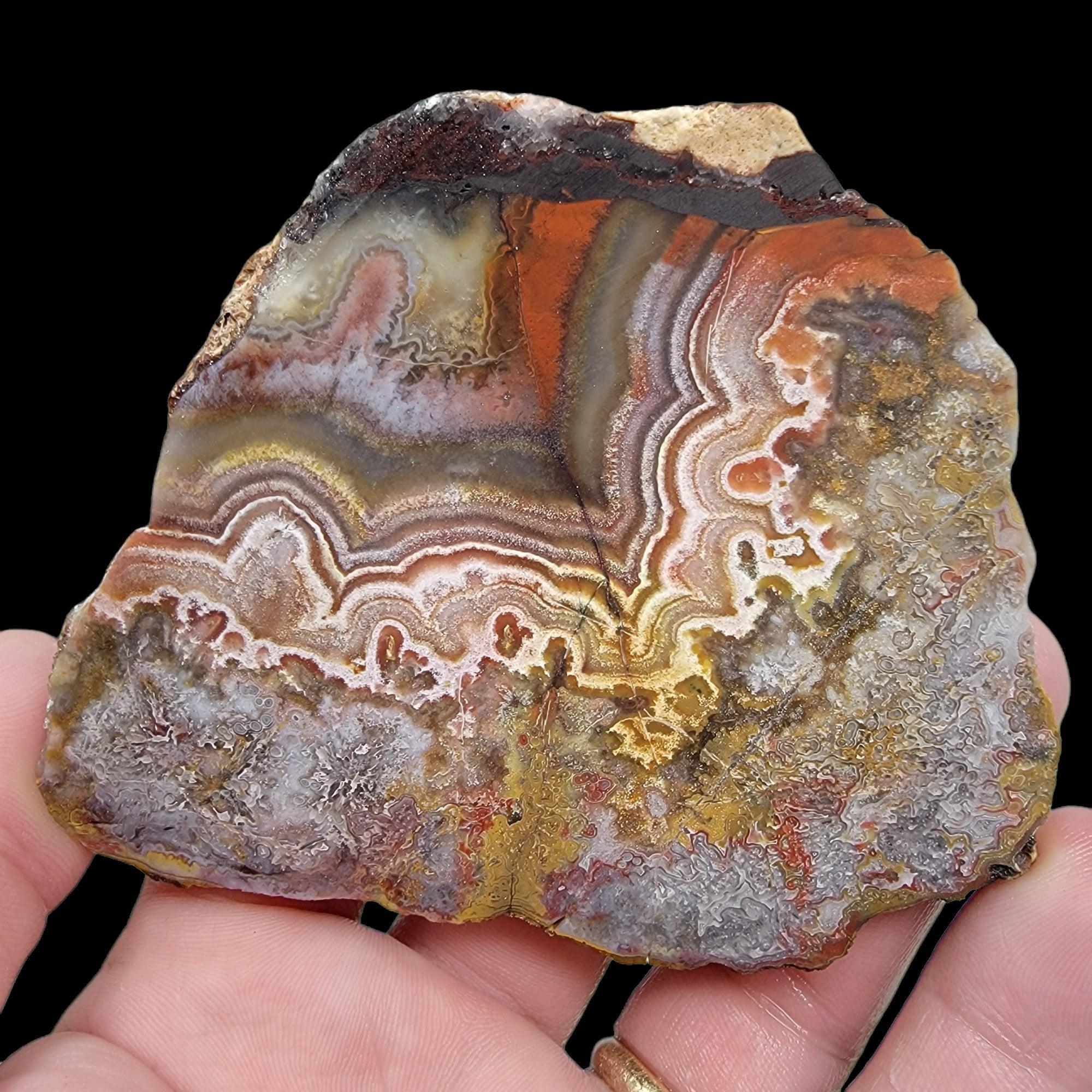 Flor de Durazno Flower of Peach Lace Agate Slab!  Lapidary Stone Slab! - LapidaryCentral