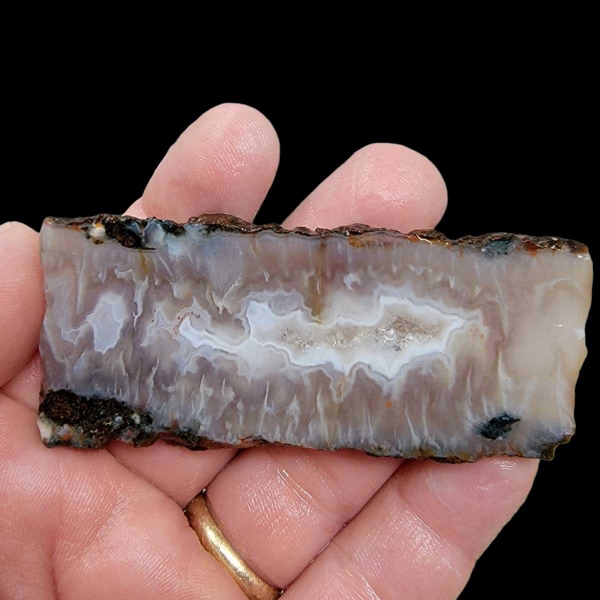 Ghost Seam Agate Slab!  Lapidary Stone Slab! - LapidaryCentral