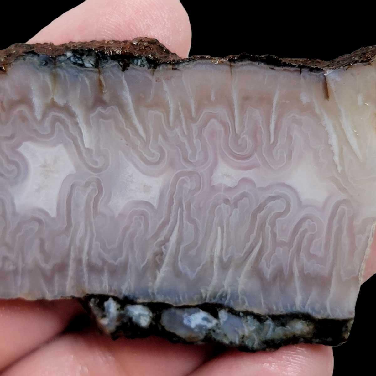 Ghost Seam Agate Slab!  Lapidary Stone Slab! - LapidaryCentral