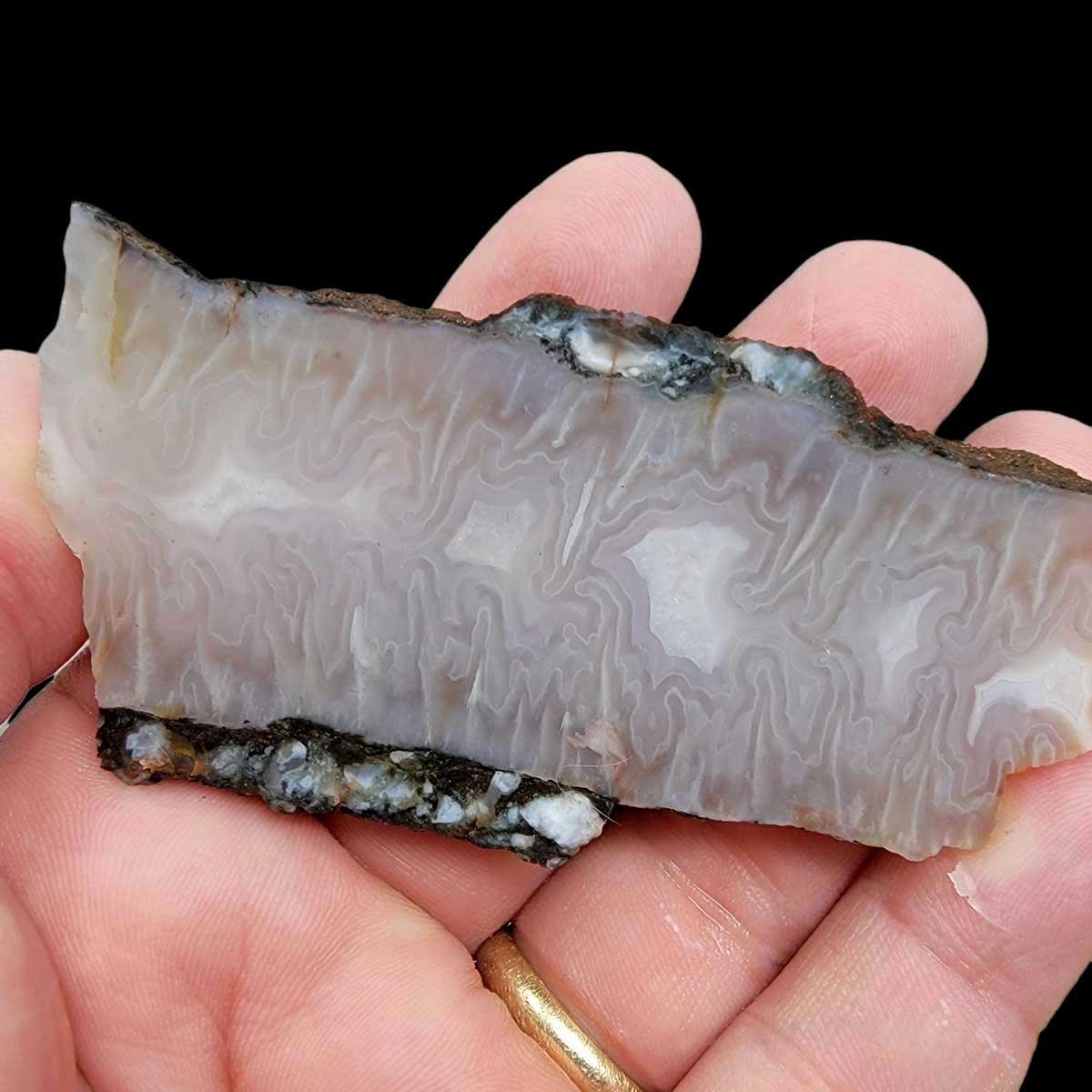 Ghost Seam Agate Slab!  Lapidary Stone Slab! - LapidaryCentral