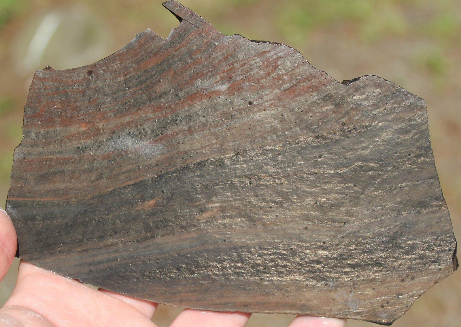 Gold Sheen Mahogany Obsidian Slab!  Old Stock Lapidary Stone Slab! - LapidaryCentral