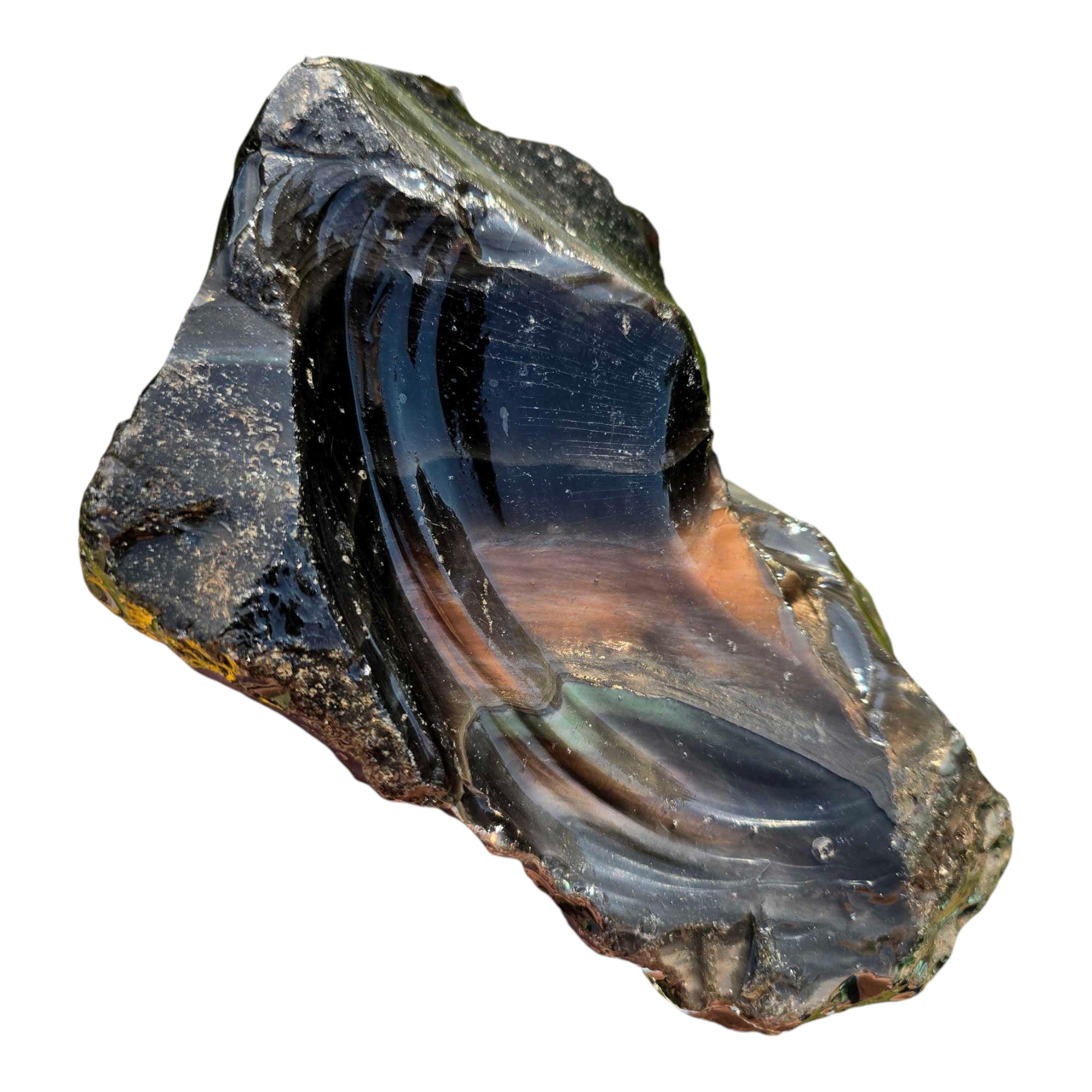 Glass Butte Obsidian Rough – Rare Psuedo-Fire Gold Sheen Volcanic Glass