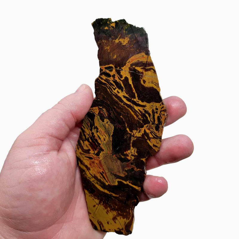 Gold Stripe Kaleidoscope Jasper Slab!  Lapidary Stone Slab! - LapidaryCentral