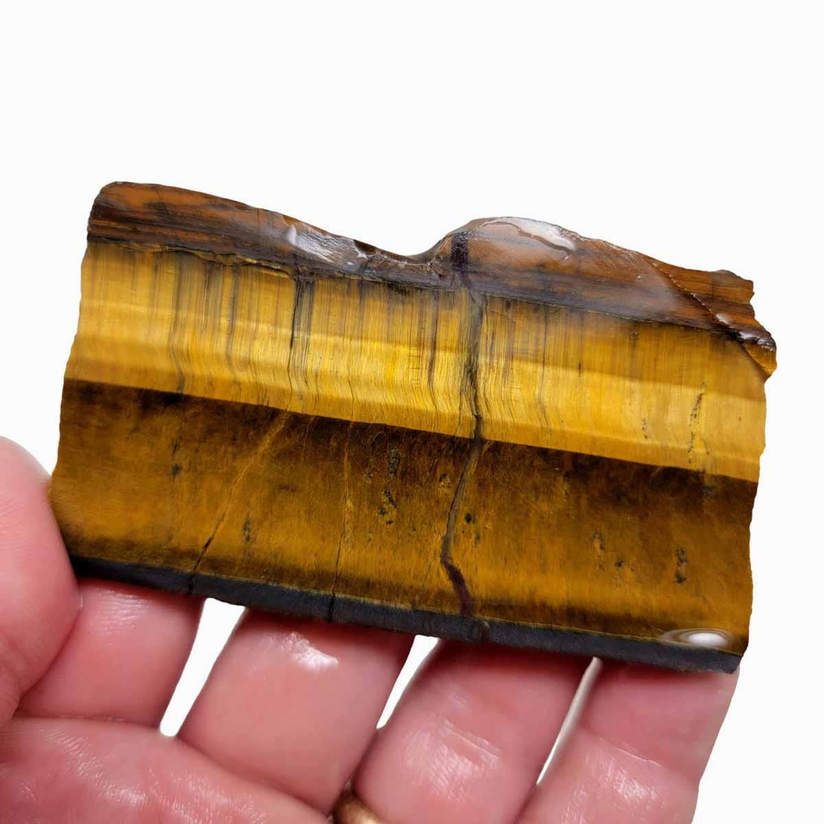 Golden Tiger-eye Slab!  Lapidary Stone Slab! - LapidaryCentral