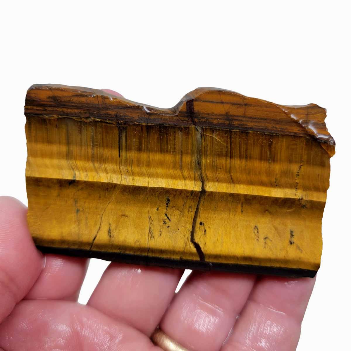 Golden Tiger-eye Slab!  Lapidary Stone Slab! - LapidaryCentral