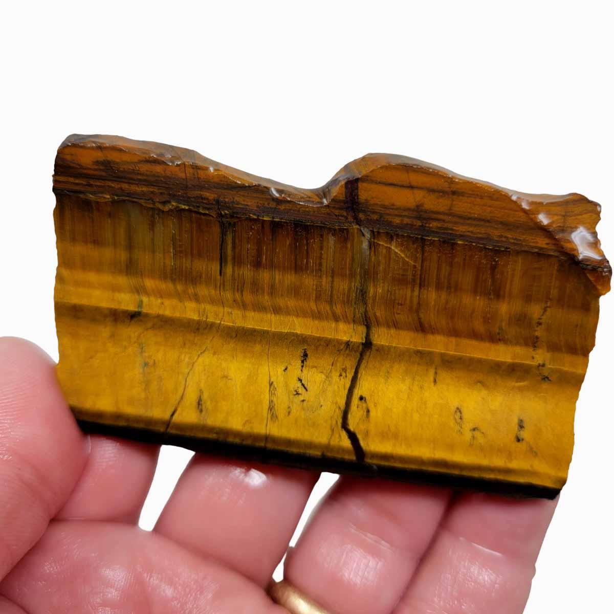 Golden Tiger-eye Slab!  Lapidary Stone Slab! - LapidaryCentral