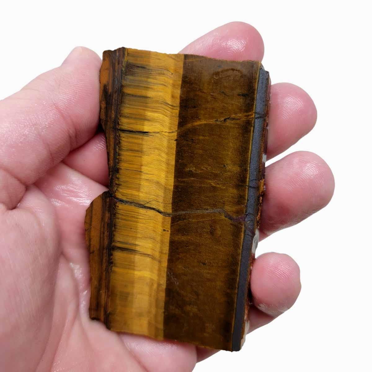 Golden Tiger-eye Slab!  Lapidary Stone Slab! - LapidaryCentral