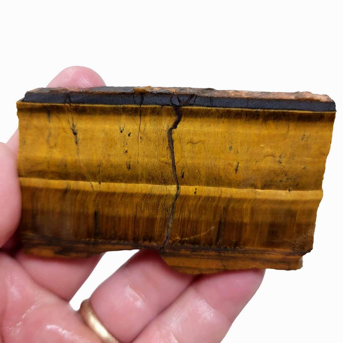 Golden Tiger-eye Slab!  Lapidary Stone Slab! - LapidaryCentral