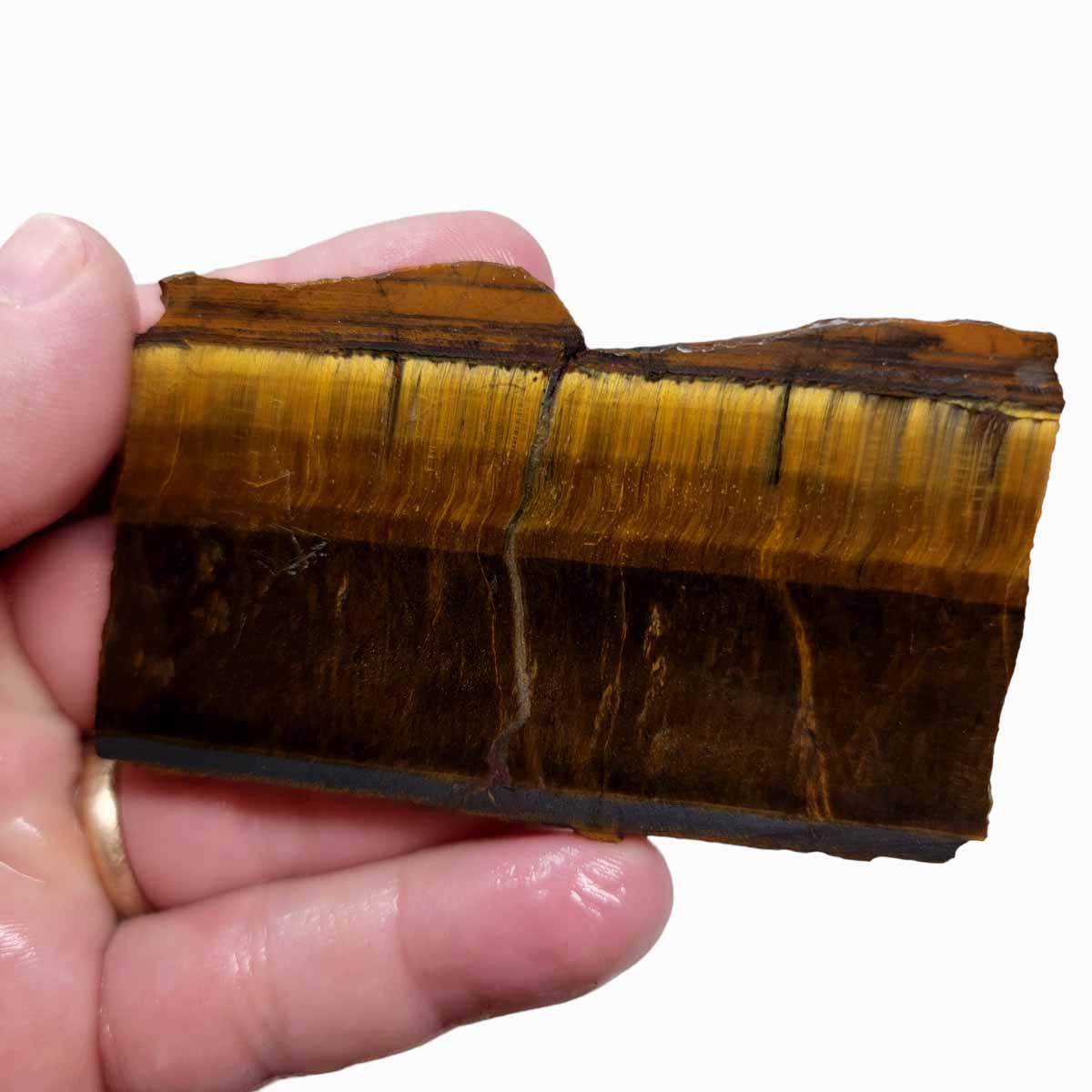 Golden Tiger-eye Slab!  Lapidary Stone Slab! - LapidaryCentral