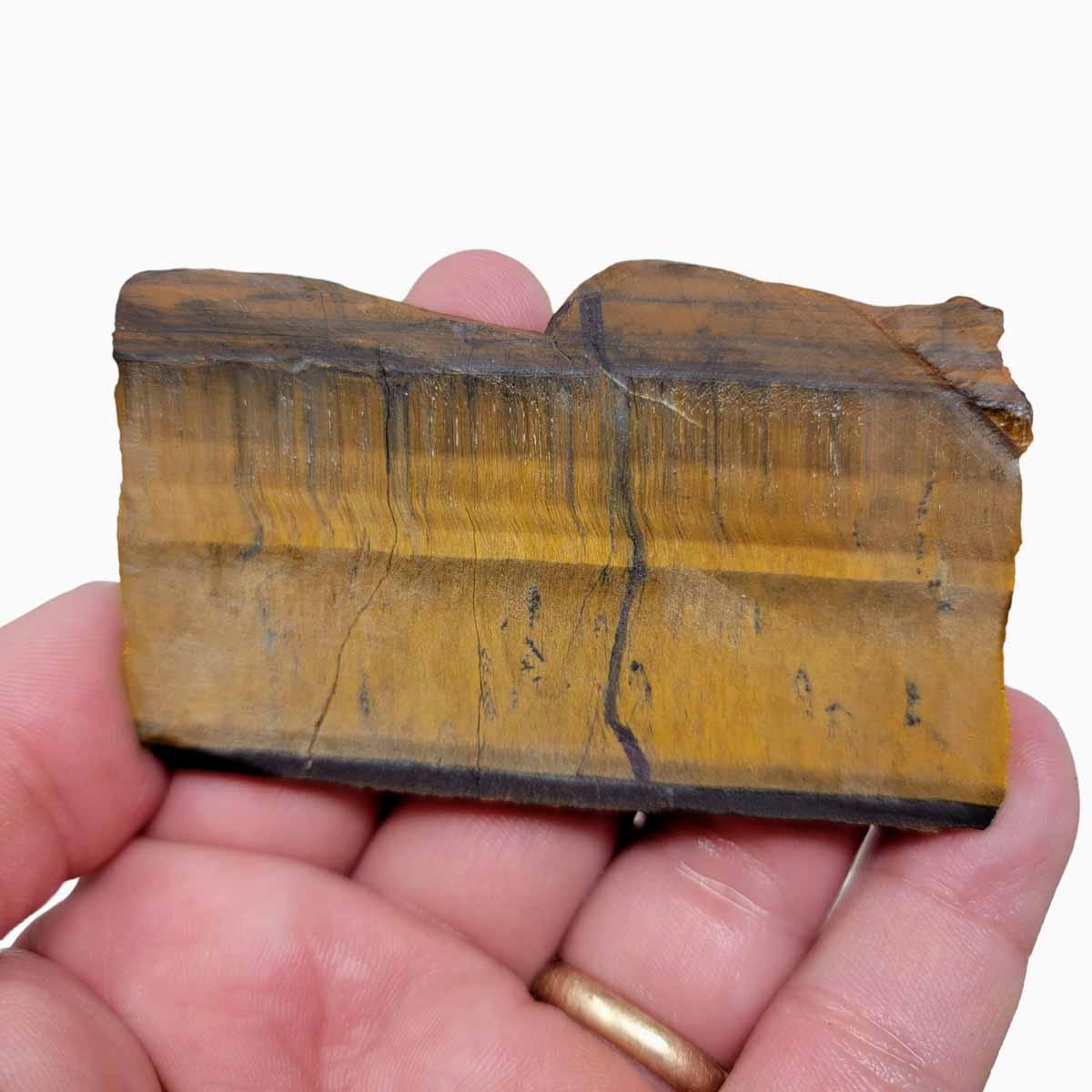 Golden Tiger-eye Slab!  Lapidary Stone Slab! - LapidaryCentral