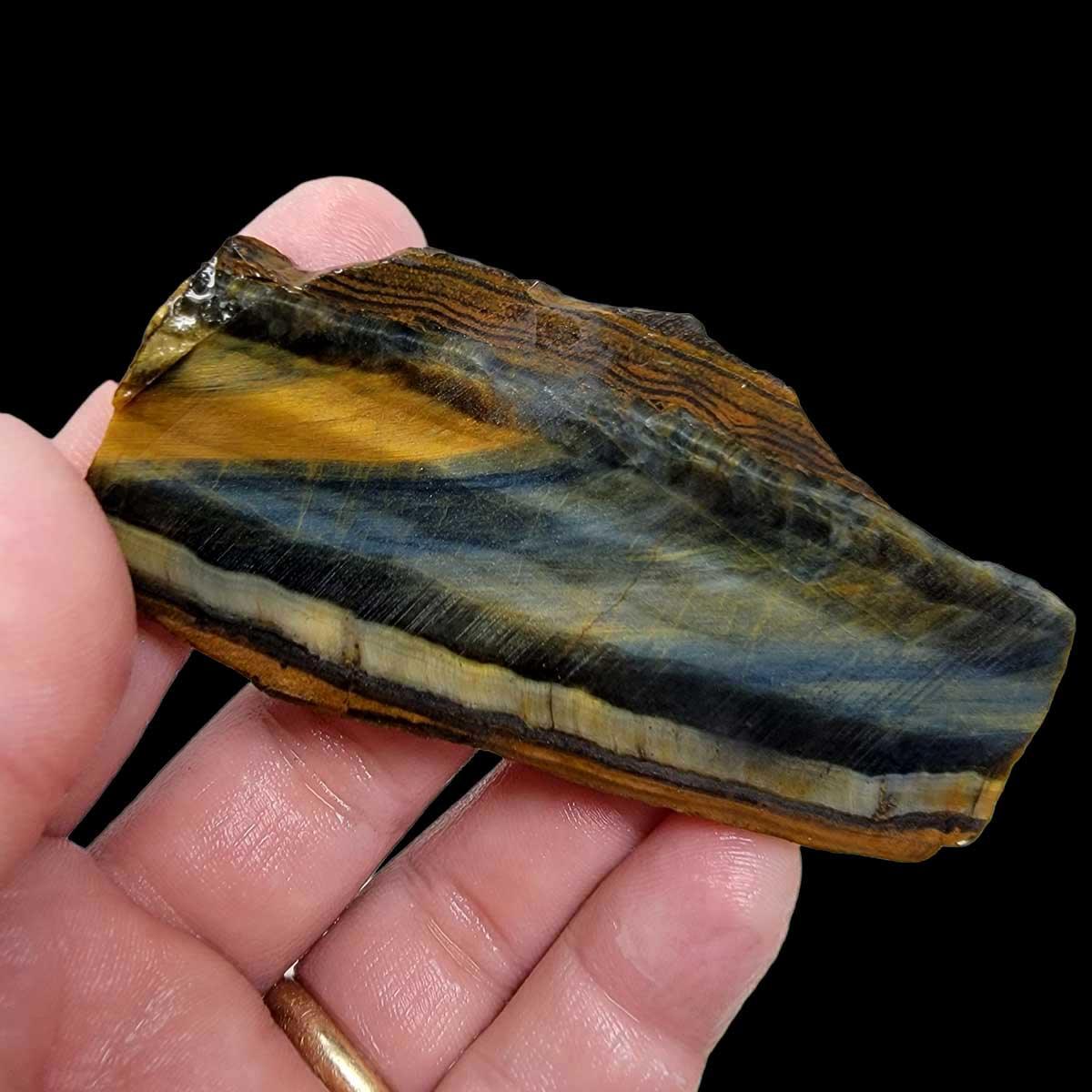 Hawkeye TigerEye Slab!  Lapidary Stone Slab! - LapidaryCentral