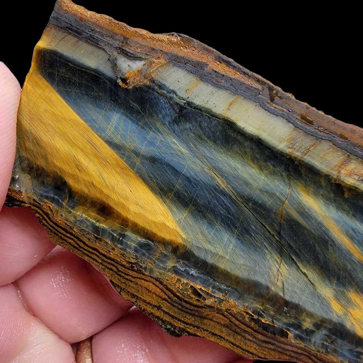 Hawkeye TigerEye Slab!  Lapidary Stone Slab! - LapidaryCentral