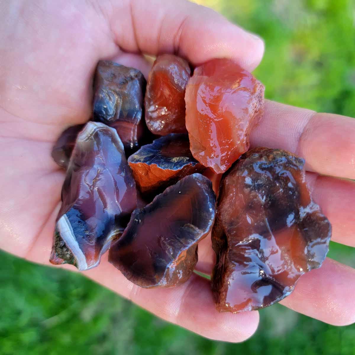 Random Pull Swazi Agate Rough Chunks! Great for Tumbling! Swali Agate - Lapidary Central