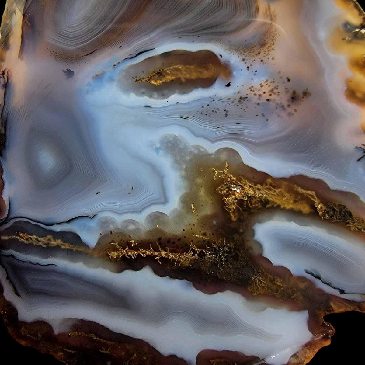 India BlackSkin Agate Slab!  Lapidary Stone Slab! - LapidaryCentral