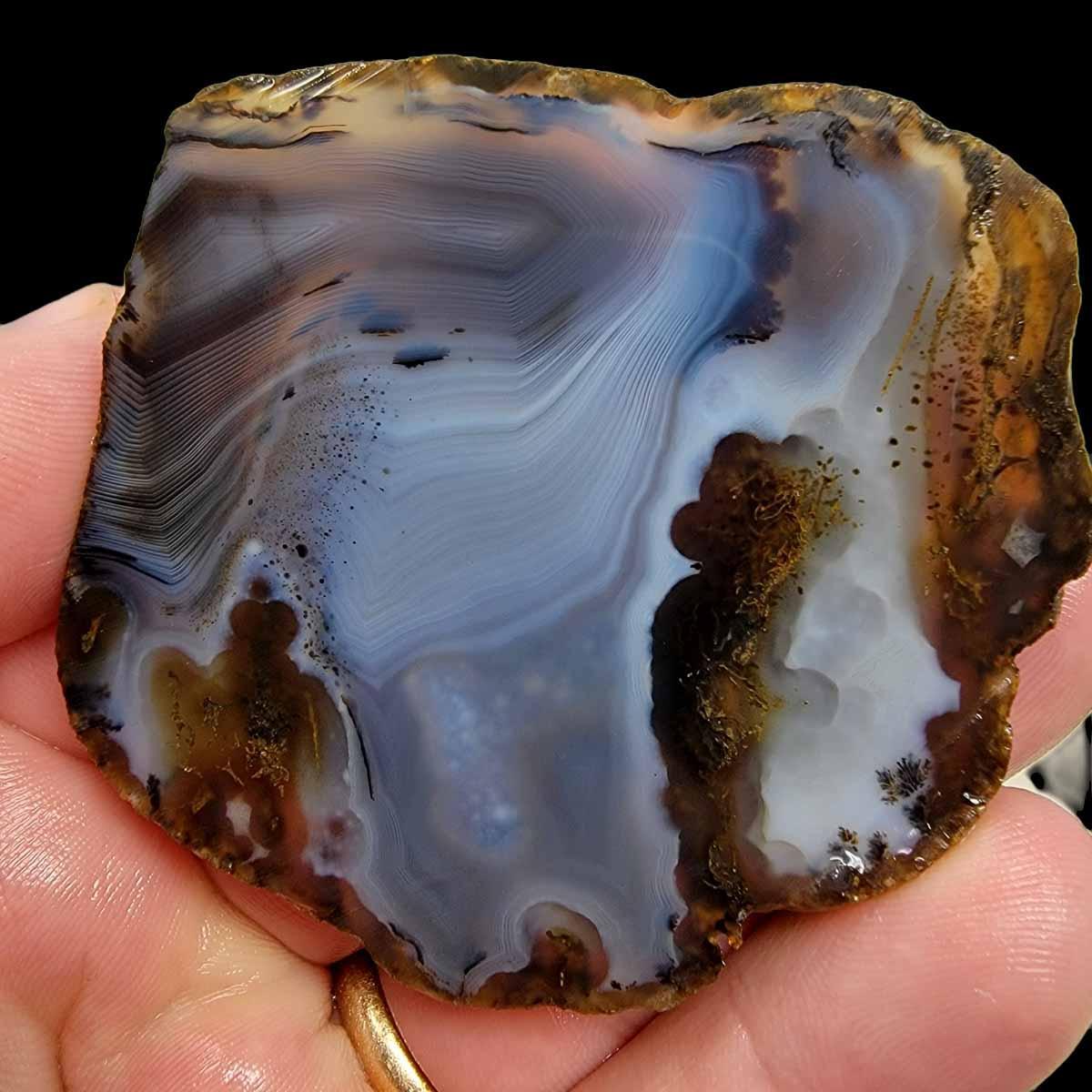 India BlackSkin Agate Slab!  Lapidary Stone Slab! - LapidaryCentral