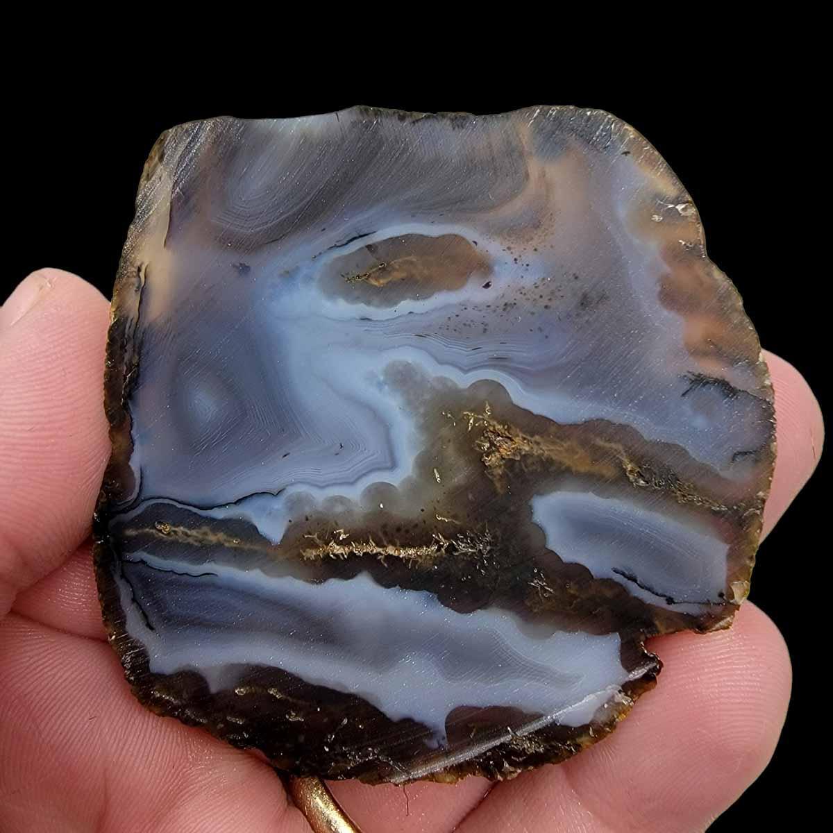 India BlackSkin Agate Slab!  Lapidary Stone Slab! - LapidaryCentral