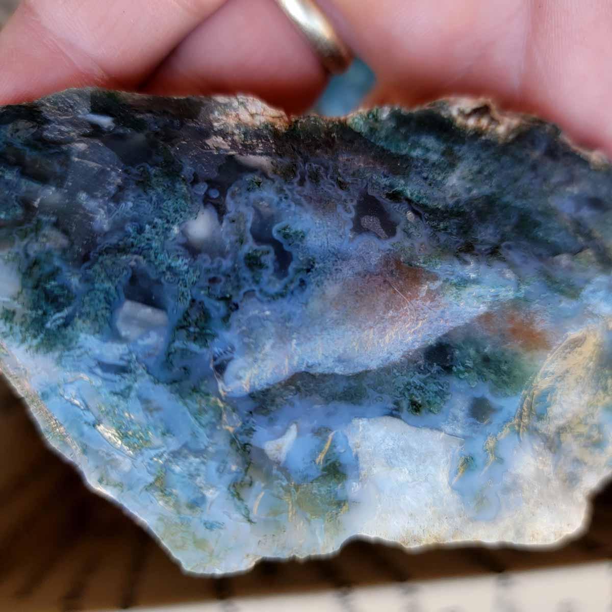 India Tree Moss Agate Trimming Tumbling Rough Flatrate! - Lapidary Central