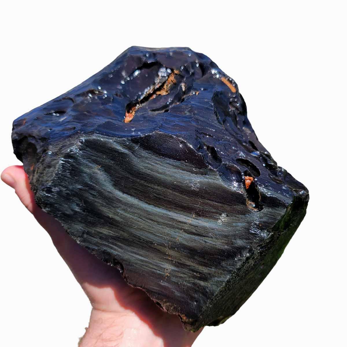 Mexican Jalisco Rainbow and Velvet Mix Obsidian Rough Chunk! - Lapidary Central