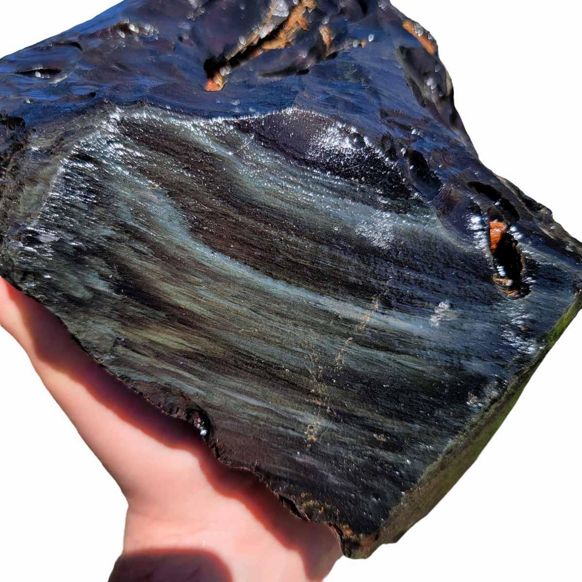 Mexican Jalisco Rainbow and Velvet Mix Obsidian Rough Chunk! - Lapidary Central