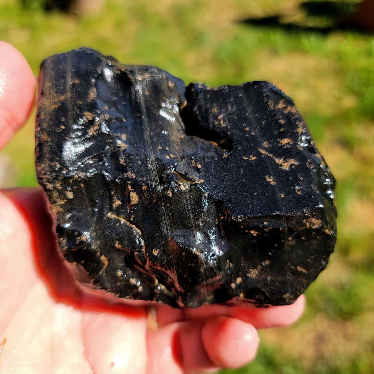 Mexican Jalisco Rainbow Obsidian Rough Chunk! - Lapidary Central