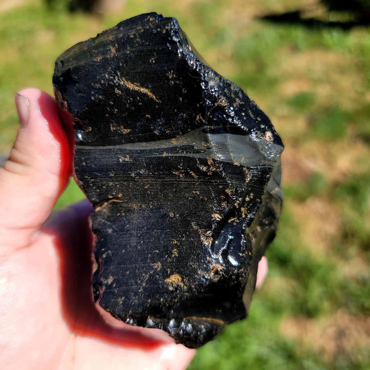 Mexican Jalisco Rainbow Obsidian Rough Chunk! - Lapidary Central